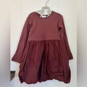 Zara Kids Long Sleeve Maroon Dress